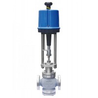 滬工ZDLN-16C碳鋼電子式電動(dòng)雙座調(diào)節(jié)閥4-20Ma蒸汽流量壓力調(diào)節(jié)閥DN20-DN200